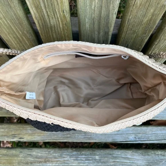 EUC The Sak knot crochet zip top purse shoulder bag - two tone two color - Picture 9 of 12